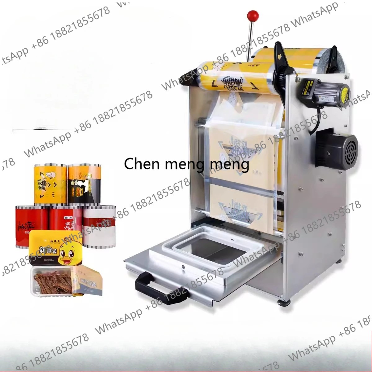Commercial Small Sealing Machine Peanut Sprout Braised Food Hand-Press Semi-Automatic Food Packing Box Packaging Sealing Machine