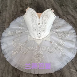 High Quality Custom Size 12 Layers Kids Girls Women Adult Performance Wear Professional  White Ballet Tutu Dance Costumes