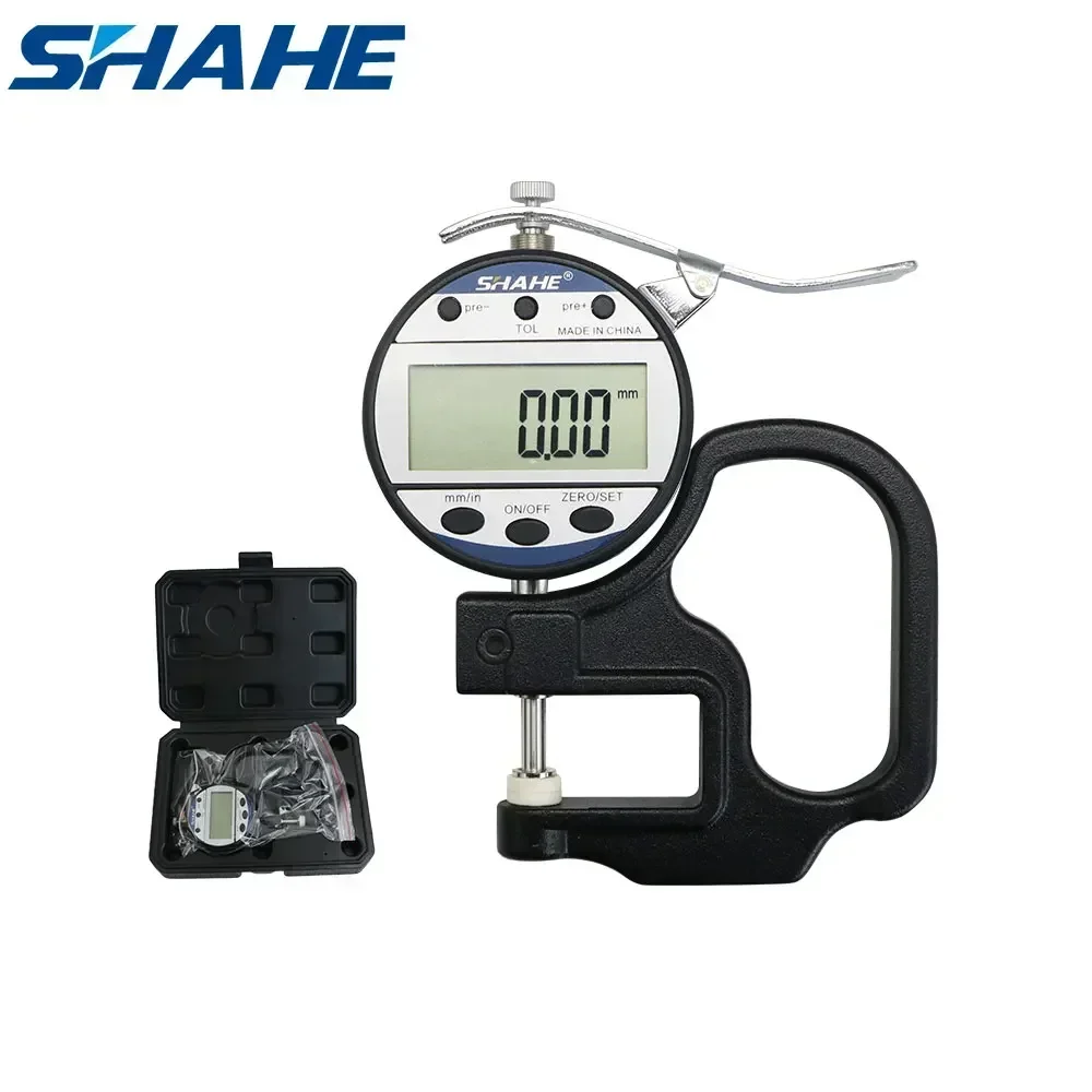 

Shahe Digital Thickness Gauge 0-10/0-25mm mm 0.01 mm Leather Thickness Gauge Glass Thickness Gauge Measuring Tool