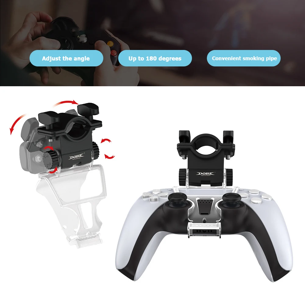 Controller Clamp Bracket Holder Gamepad Support 180 Degree Adjustable Bracket Accessories for Sony Smoking Shisha