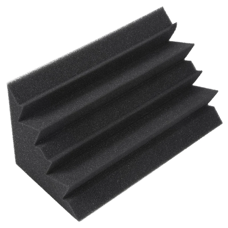 New New 8 Pack Of 4.6 In X 4.6 In X 9.5 In Black Soundproofing Insulation Bass Trap Acoustic Wall Foam Padding Studio Foam Tiles