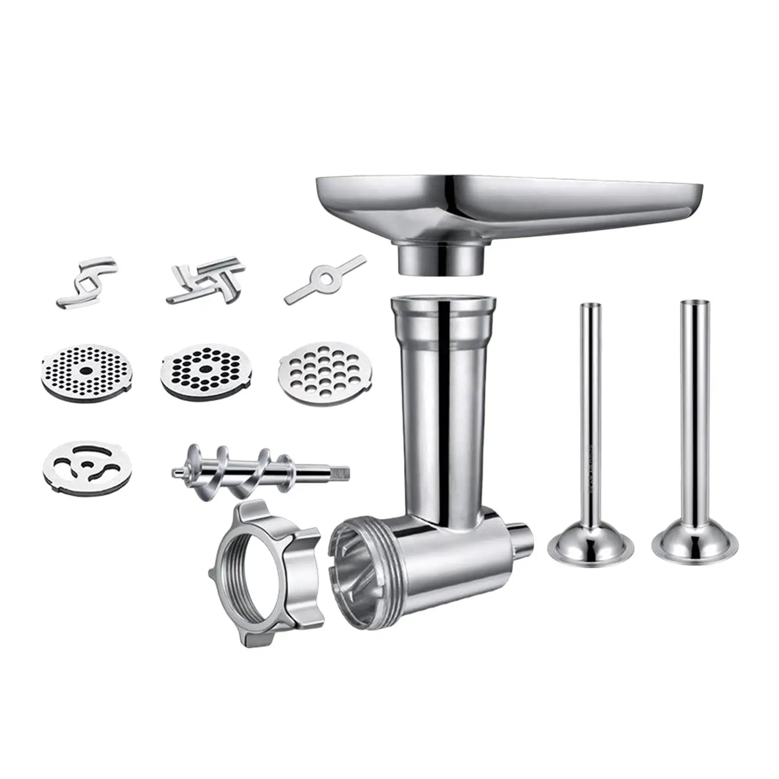 Manual Grinder Stainless Steel Household Attachment Universal Parts Kit for Meat Processing Home Kitchen