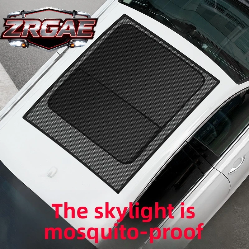 Magnetic Car Sunroof Moonroof Mosquito Net Mesh Sun Shade Cover Anti Insect Screen Heat Insulation Breathable SUV Camping