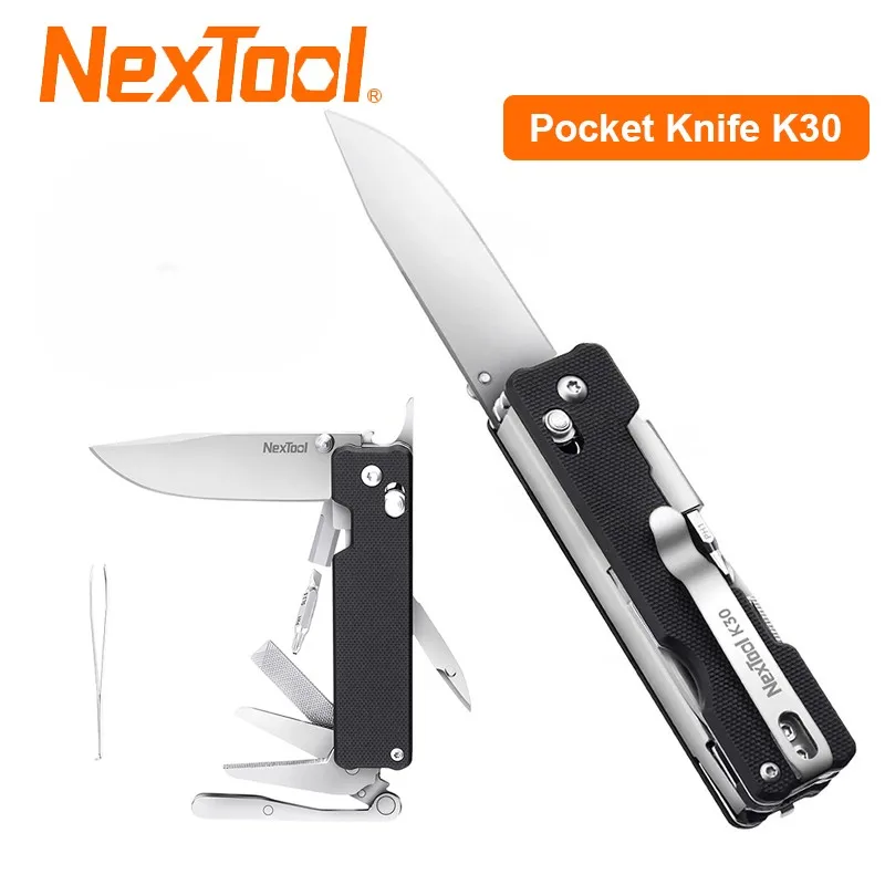 

Многофункциональный складной нож Nextool Knight EDC K30 11-в-1: карманный, для активного отдыха, мини-ножницы, ручной инструмент