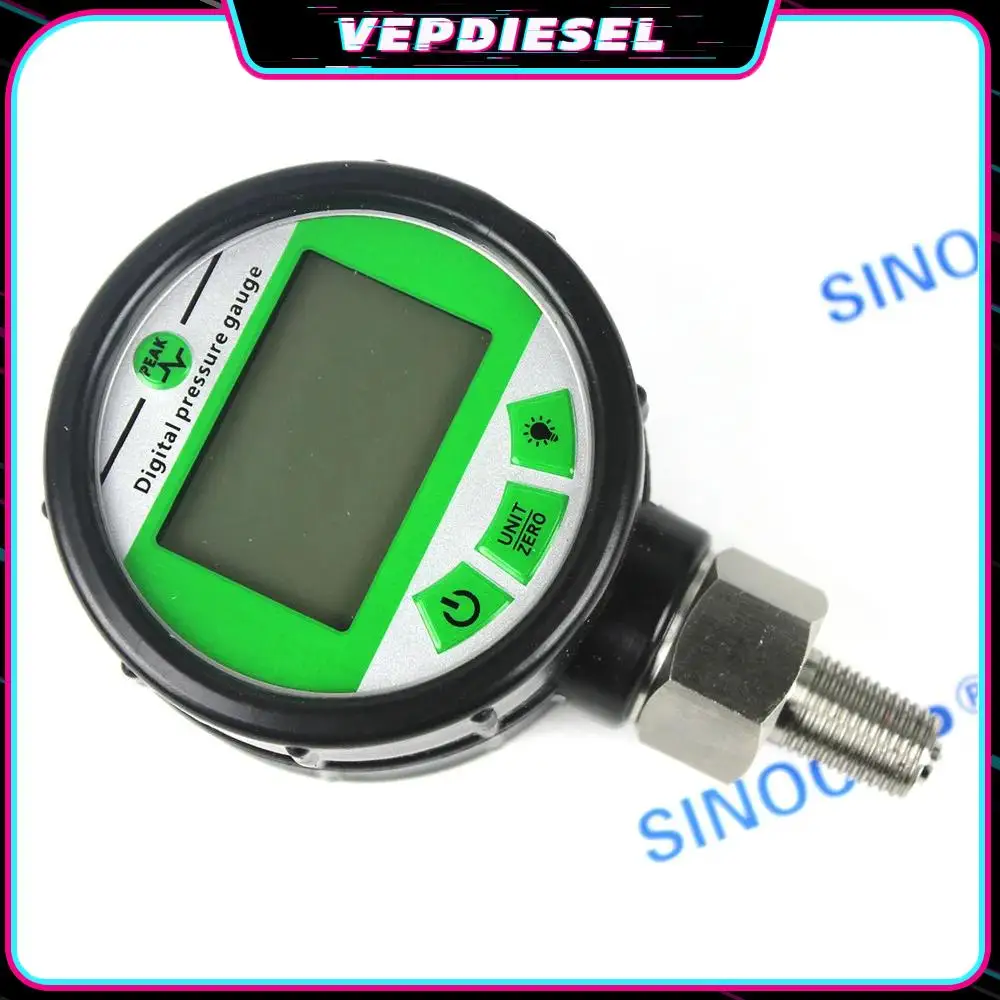 80MPA-16MPA Digital Pressure Gauge Water Pressure With NPT1/4 G1/2 Interface 1 Year Warranty Accuracy Backlight Hydraulic Gas