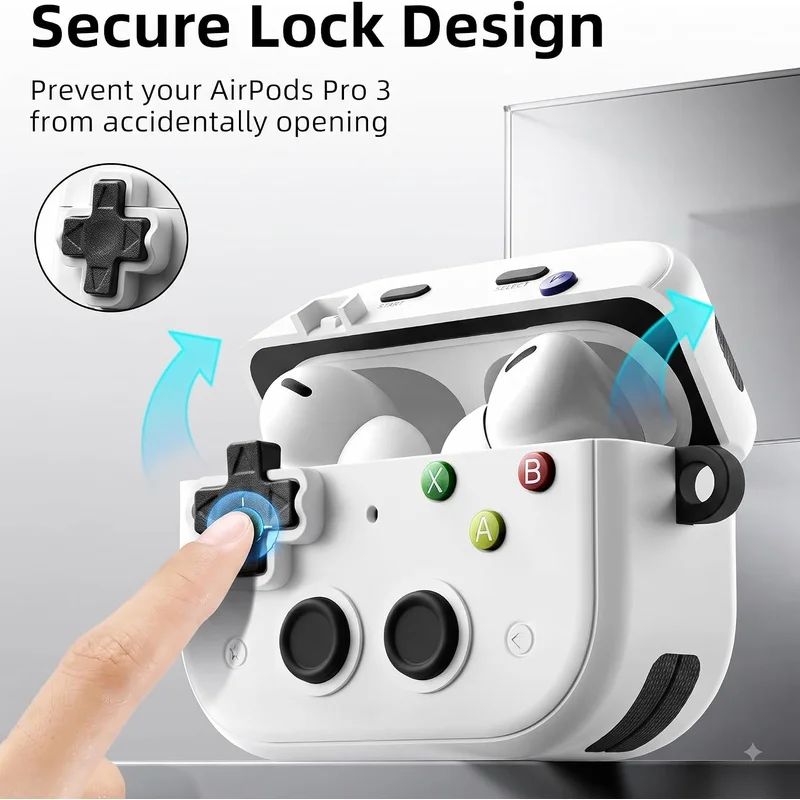 Game Case for 2026 New AirPods 5 Full Body Shock-Resistant Hard Shell Retro Game Console Cover for AirPods Pro 3/4/5 Lock Cases