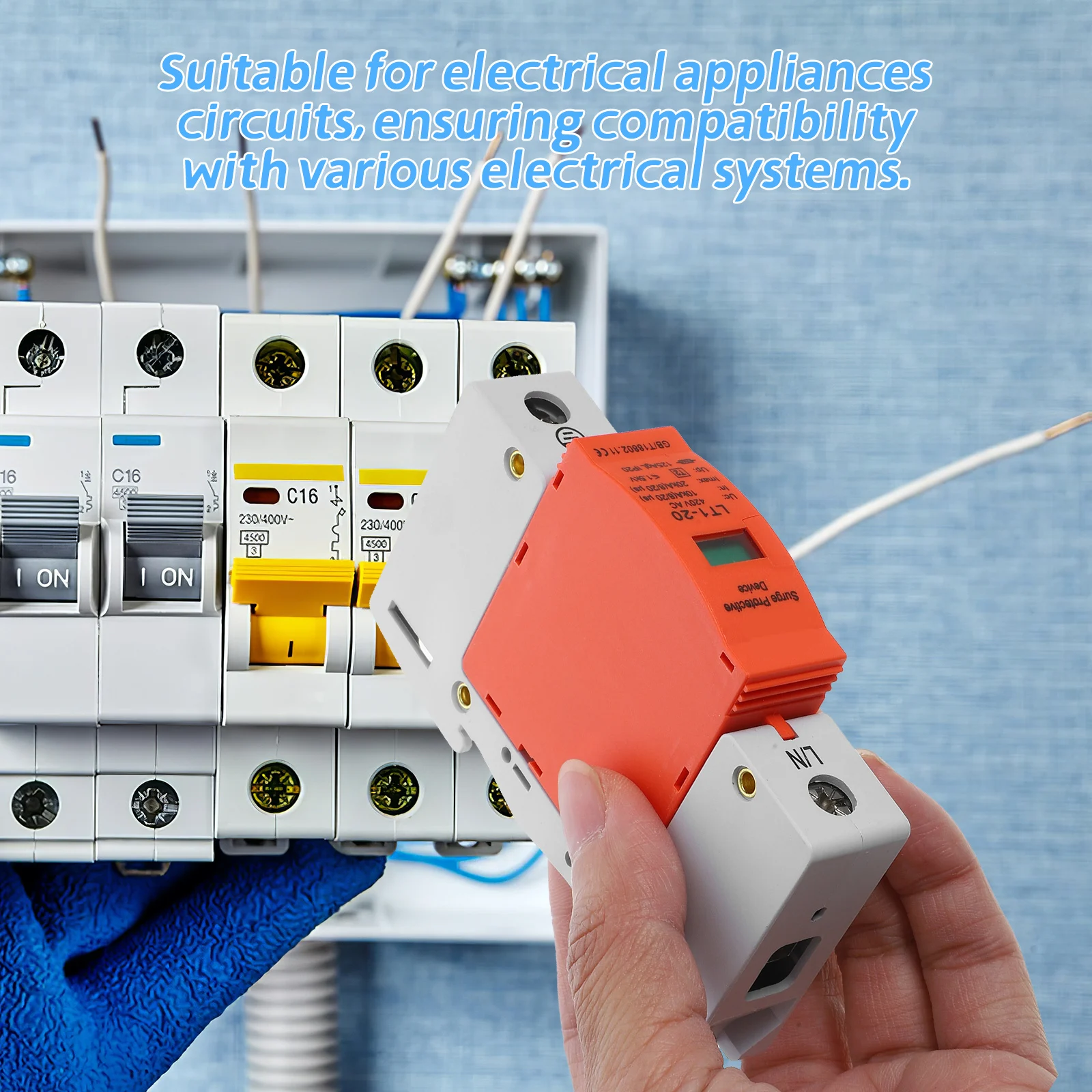 

Surge Protector 20ka Arrester Ground Module Power Mount Household Plastic Circuit Breaker Electrical Equipment