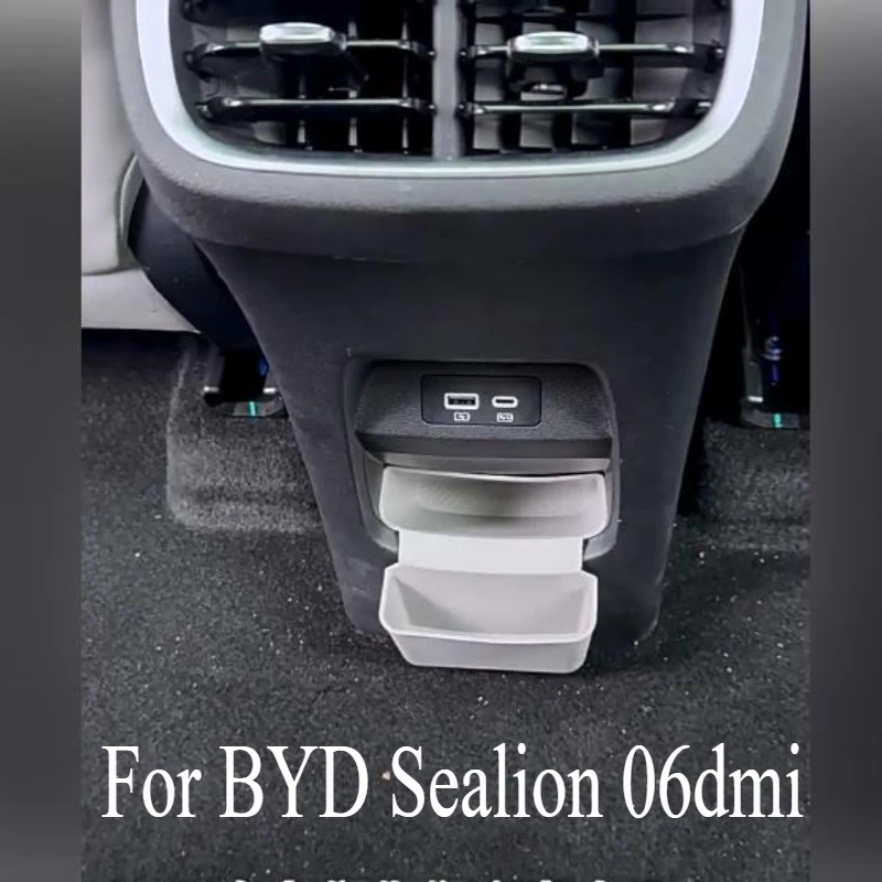 Rear Discharge Trend Silicone For BYD Sealion 06dmi Storage Box Storage Interior Supplies Car Interior Storage Accessories