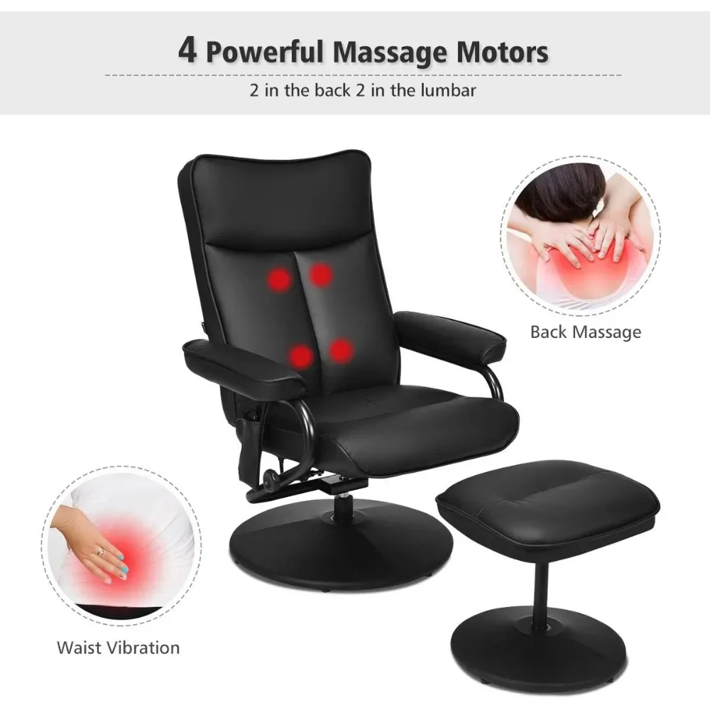 Pedicure Chairs，Electric Massage Faux Leather Rotary Remote Control, Ultra Stretchable Soft Cushion Seat Pedicure Chairs