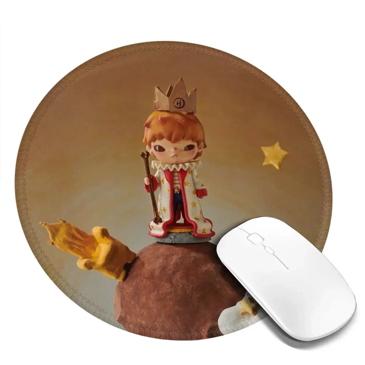 Hirono Seeing Round Mouse Pad Computer Keyboard Mouse Mat Gaming Laptop Desk Mat Office Table Mats