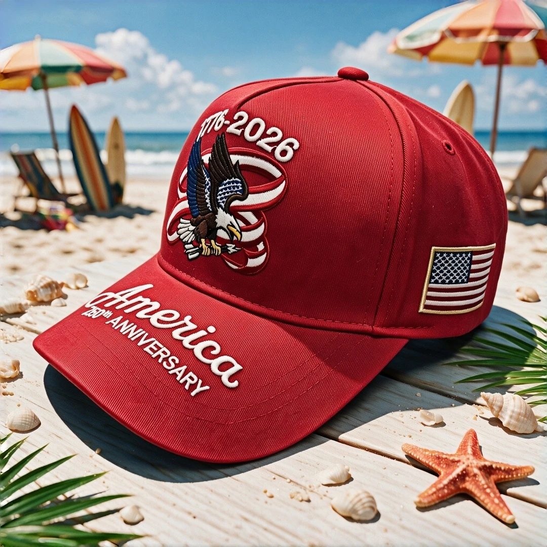 America 250th Anniversary 1776-2026 Bald Eagle Flag Baseball Cap Patriotic Adjustable Outdoor Sun Hat For Men