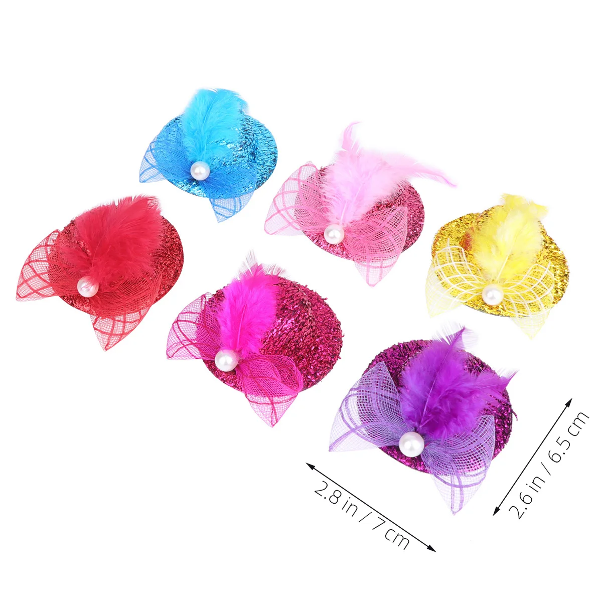 

12 Pcs Sequin Top Hat Hair Clips for Children Christmas Party Children Hair Clips Wedding Gifts Beautiful Barrettes