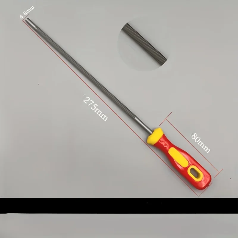 File Set 3 Sizes 4.0 4.8 5.5Mm, Round Sharpener Files with Non-Slip Handle for Chainsaw Sharpening Logging Garden Tool