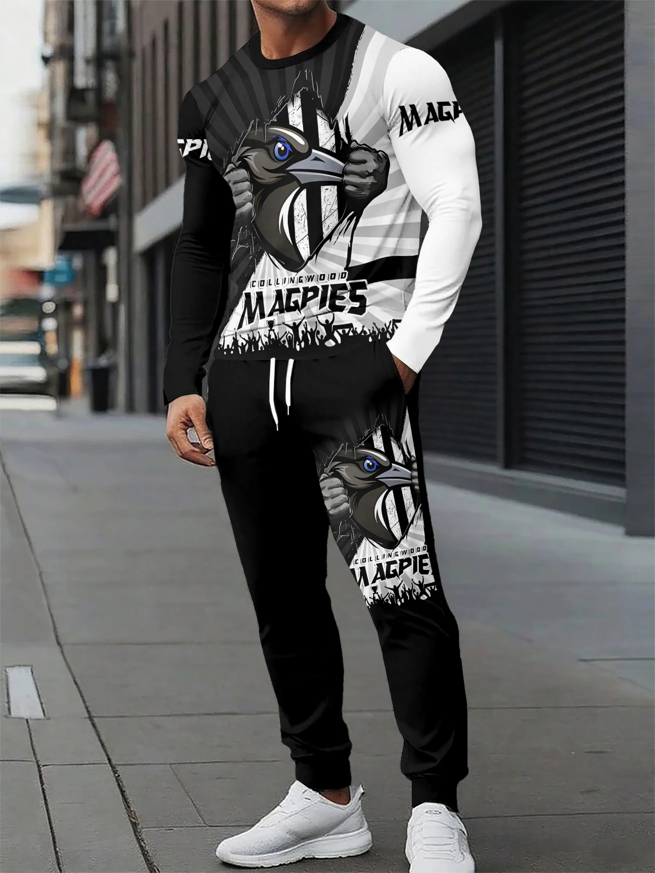 

Комплекты из двух предметов с принтом животного волка и льва, комплект для мужчин и женщин, модные брюки, комплекты из 2 предметов, спортивный костюм, спортивный комфорт