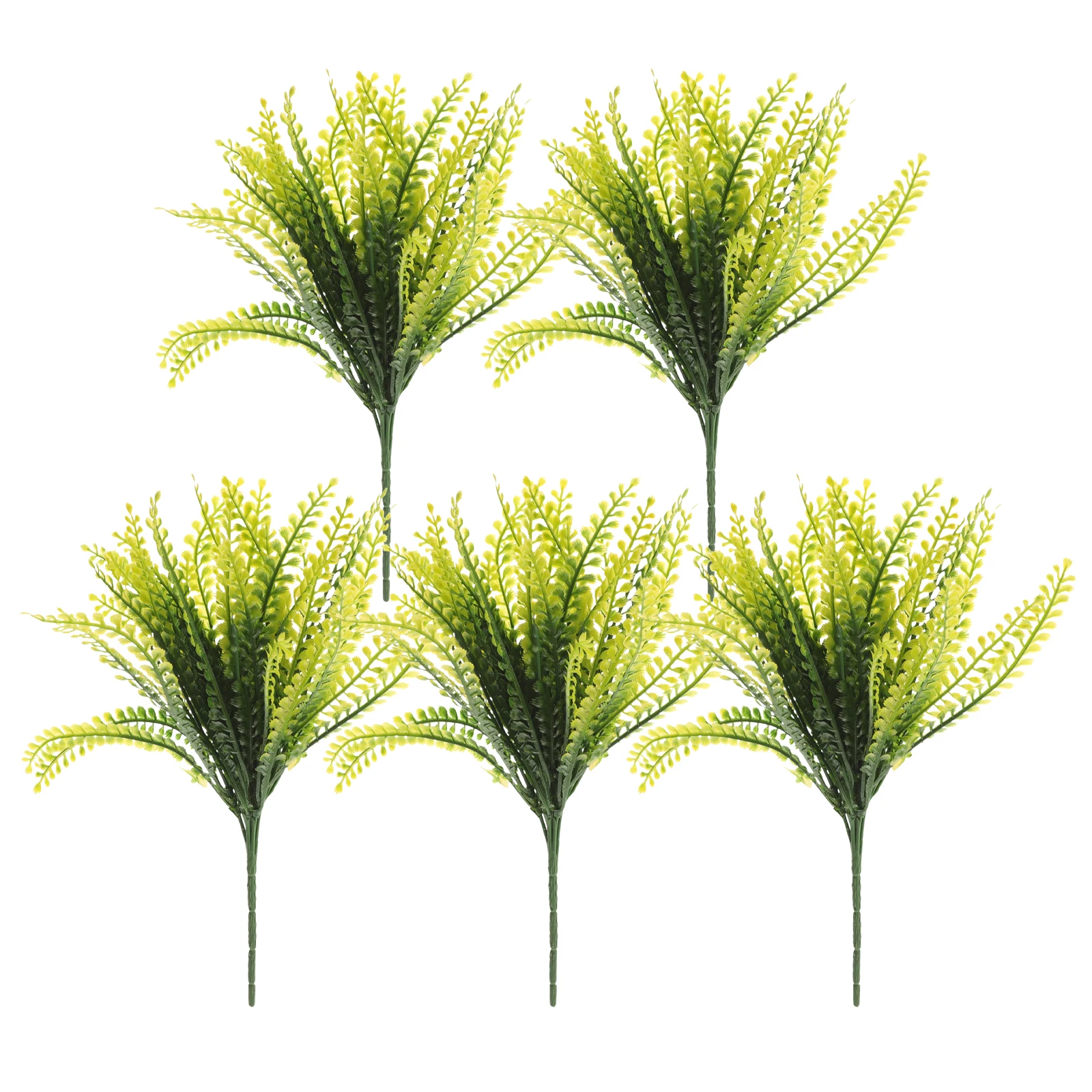 

5 Pcs Artificial Plants Green Decorative Bouquet for Office Home Wedding Party Plastic Ferns Eucalyptus Lifelike Easy