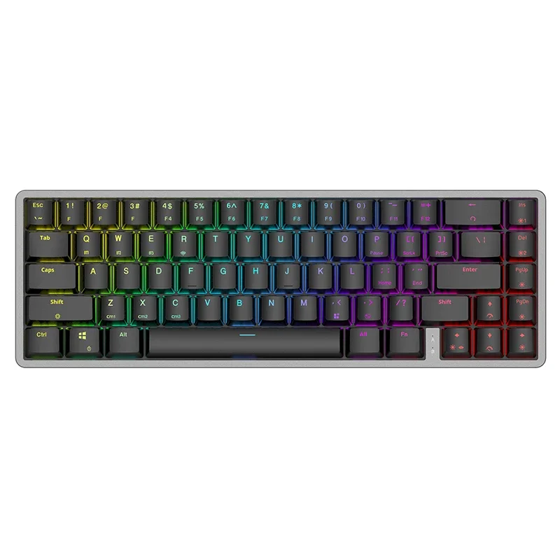 67Keys CNC Clavier Gamer Mechanical Kibord Gaming Arabic Programmable Keyboard rgb Wireless Mechanical Keyboard 84 keys