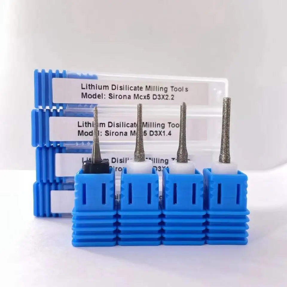 Dental Milling Cutter Sirona MCX5 Lithium Disilicate Milling Burs D3 Precision Tool Dentist Supplies Dental Lab Material