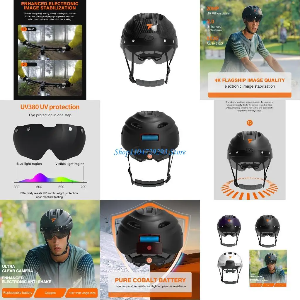 

Y2GD 4K Helmets for Cyclists with Trail Replays Multifunctional Cycling Helmets Innovative Intelligent Helmets Present