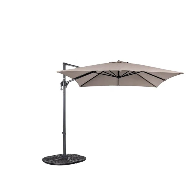 

3*3m rectangular cantilever umbrellas roma patio shade , outdoor garden umbrella 360 degrees rotate base umbrella full aluminum