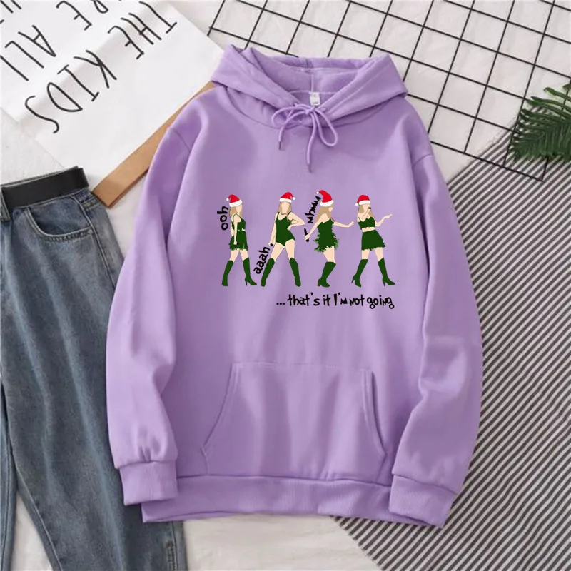 Christmas Hoodies Hoodie Womens That's it i'm not going Tops Print Kawaii Fleece Swearshirts Fashion Vintage Clothes Female