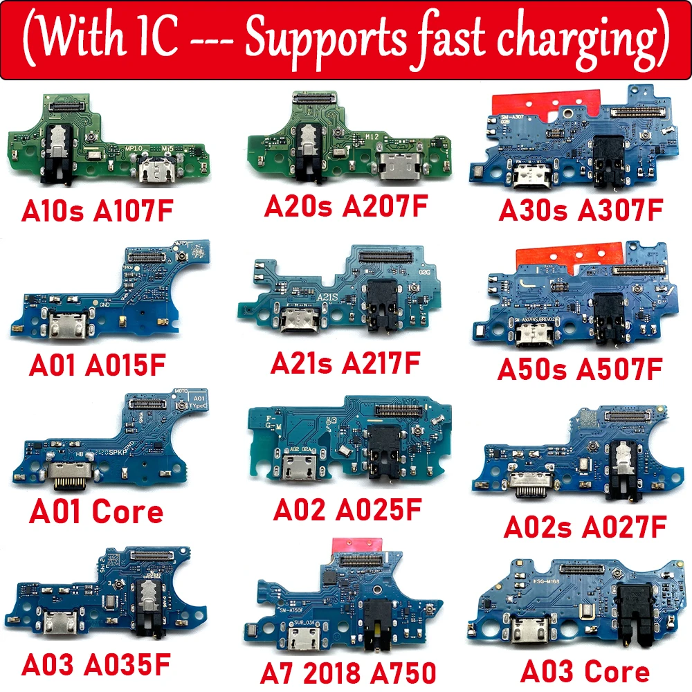 Tested USB Repair Charging Port Connector Board Flex Cable With Micro For Samsung A10S A20S A30S A50S A21S A01 A03 Core A02S A21