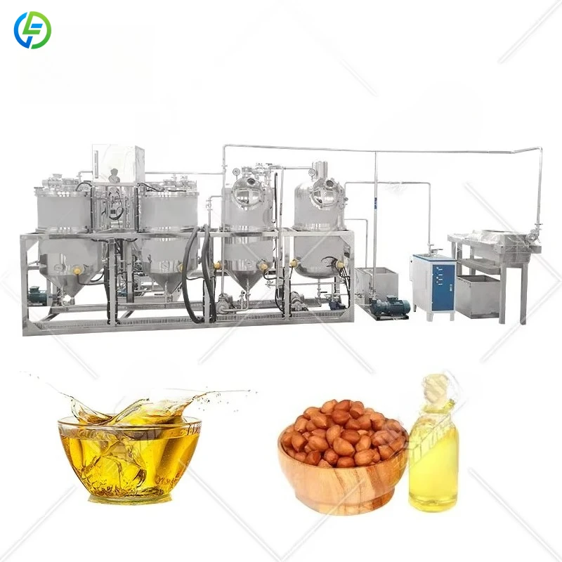 Foodline Olive Crude Oil Refinery Mini Complete 1 Ton Per Day Corn Oil Extraction Refinery Machine Price  Customized