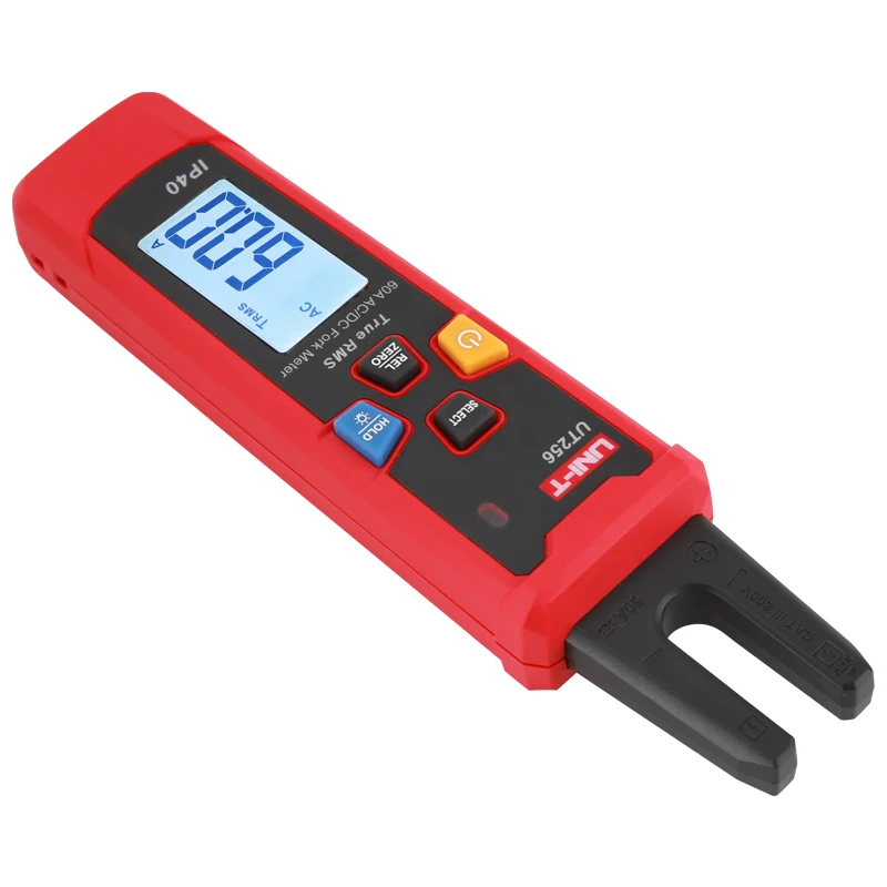 Imagem -04 - Uni-t Ut256 Fork Meter 60a ac dc Corrente Braçadeira Medidor Digital True Rms Alicatadores Amperímetro Ncv Tester Alta Precisão