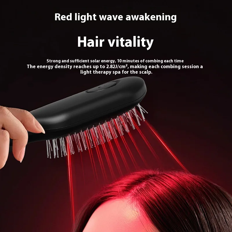 Electric massage comb household red bald skin liquid guide comb micro-current head massager hair brushesbrosse a cheveux
