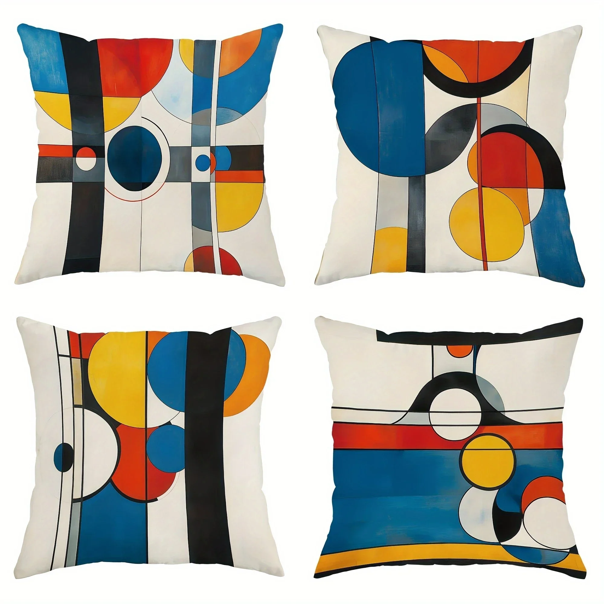 1 Pc Mid Century Modern Geometric Abstract Throw Pillow Covers Cushion Cover