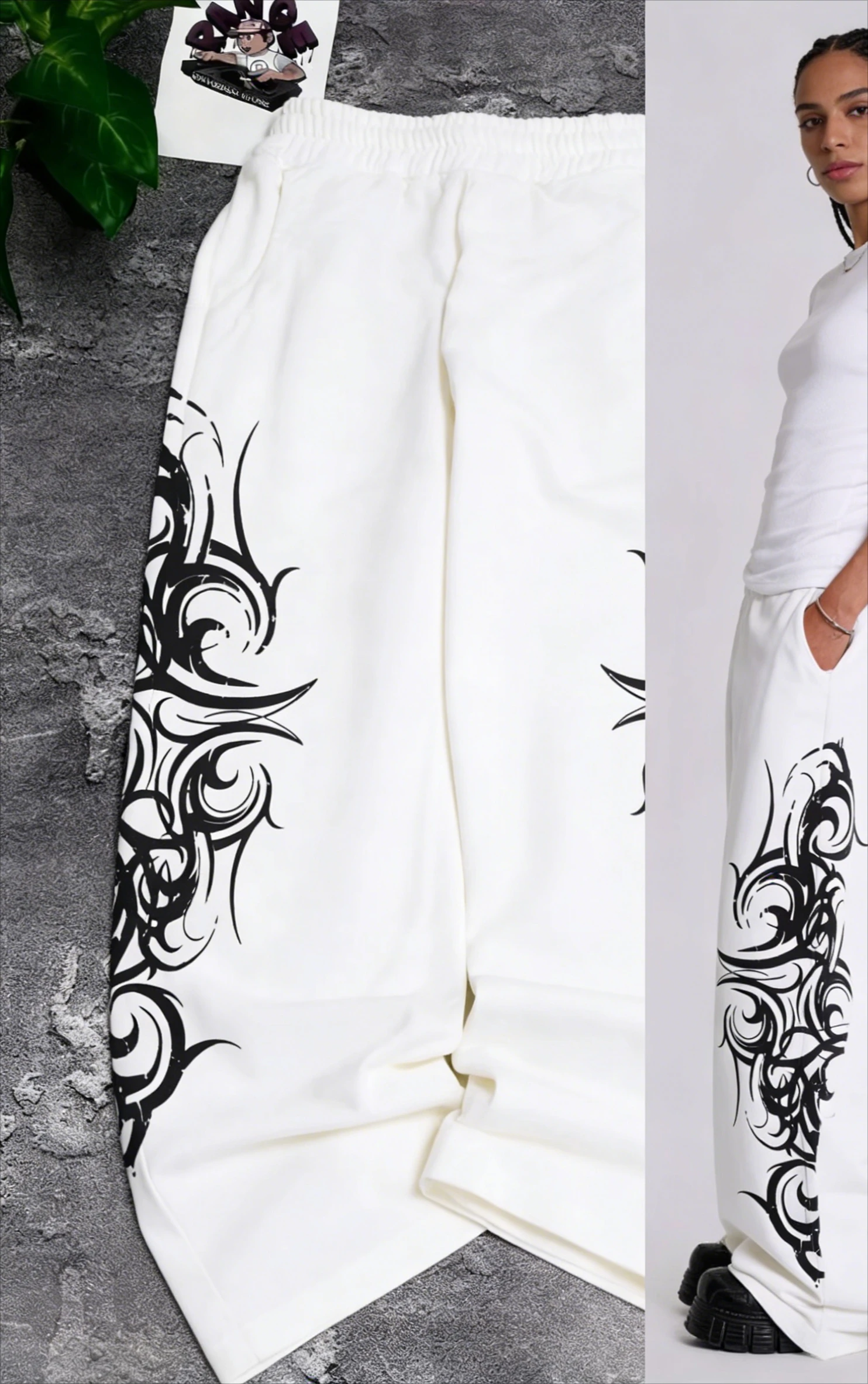 

Широкие брюки с принтом Dark Tribe Totem в уличном стиле, винтажные, свободные, унисекс, быстросохнущие, повседневные, новые