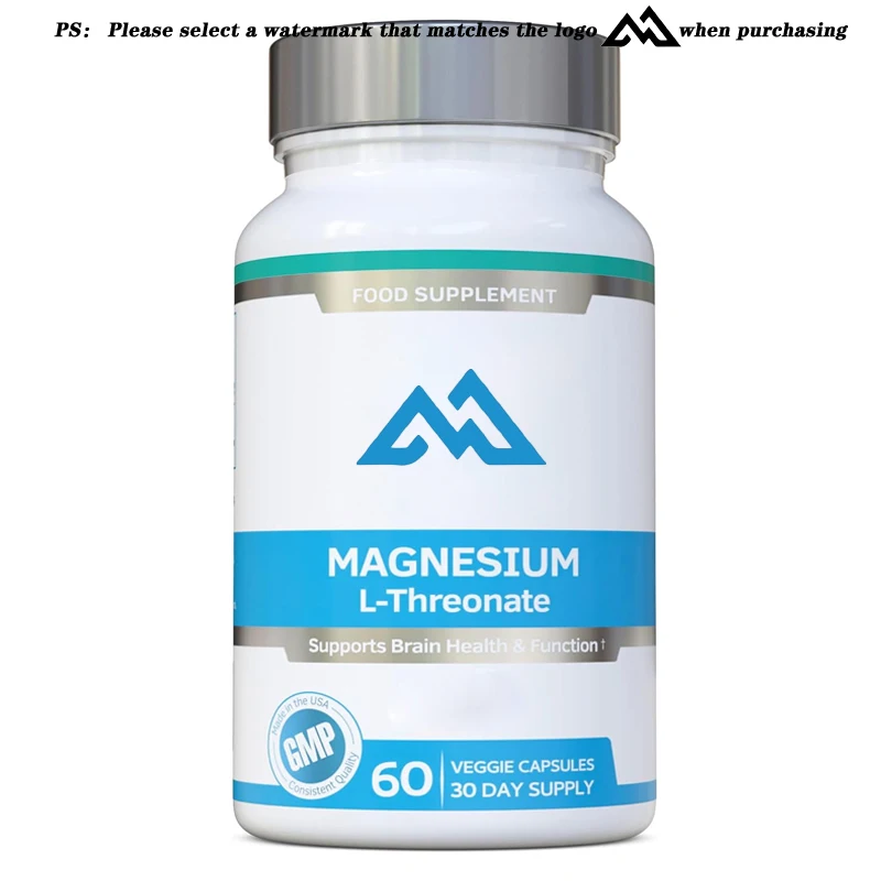 L-threonate magnesium as magnesium 2100mg daily dose -60 capsules - without artificial fillers, adhesives or flow agents