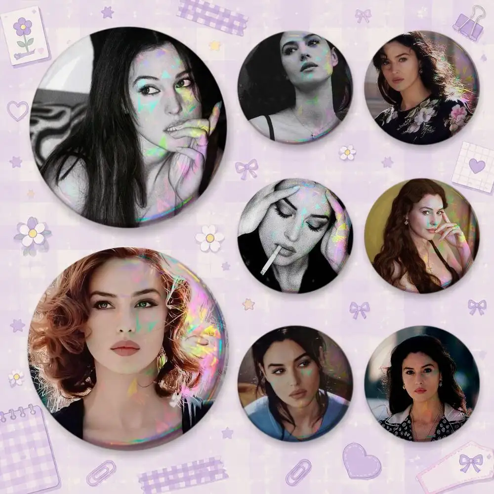 Actor M-Monica B-Bellucci Brooches Cartoon Badge Pins Backpack Hat Accessories Friend Gift