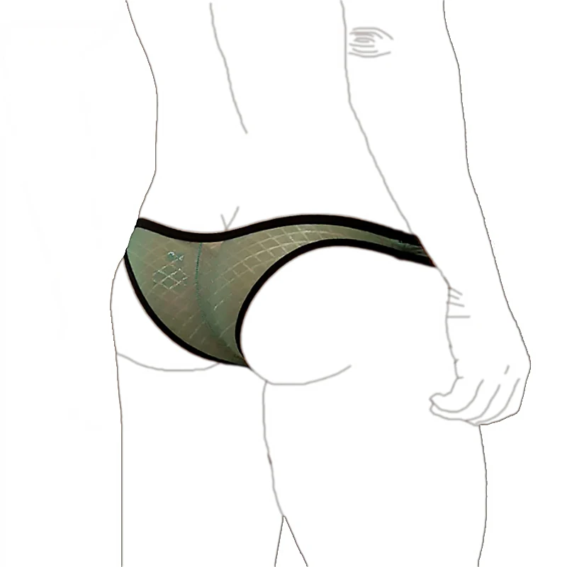 ホットセクシーなおもちゃメンズバルジブリーフ U 字型ポーチランジェリー透明下着 Cueca 半分カバー尻陰嚢サポートビキニ