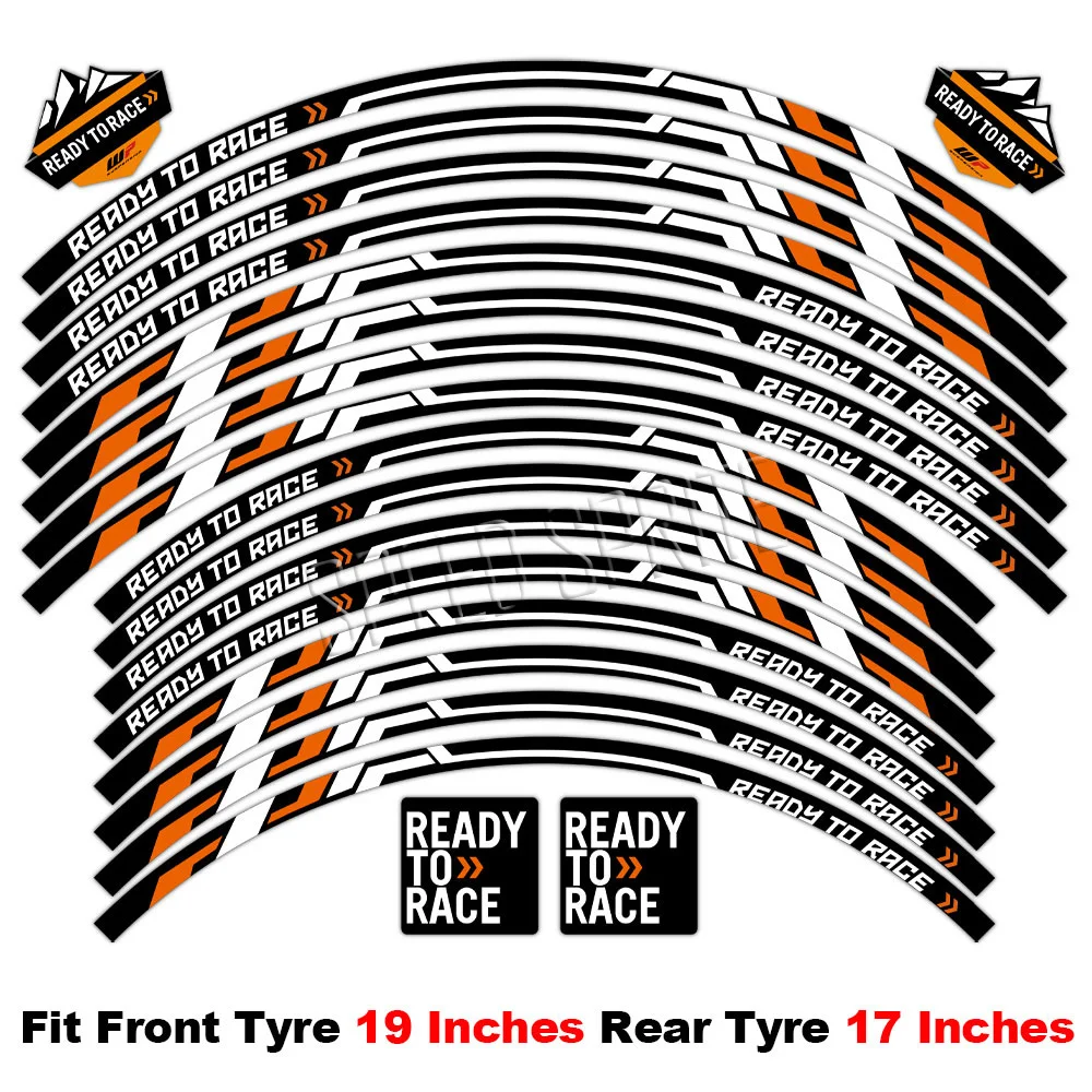 For KTM SUPER 1290 ADVENTURE Adv 390 690 790 990 1050 1090 1190 1090 Motorcycle wheel Sticker Rim Stripe Decal Accessories