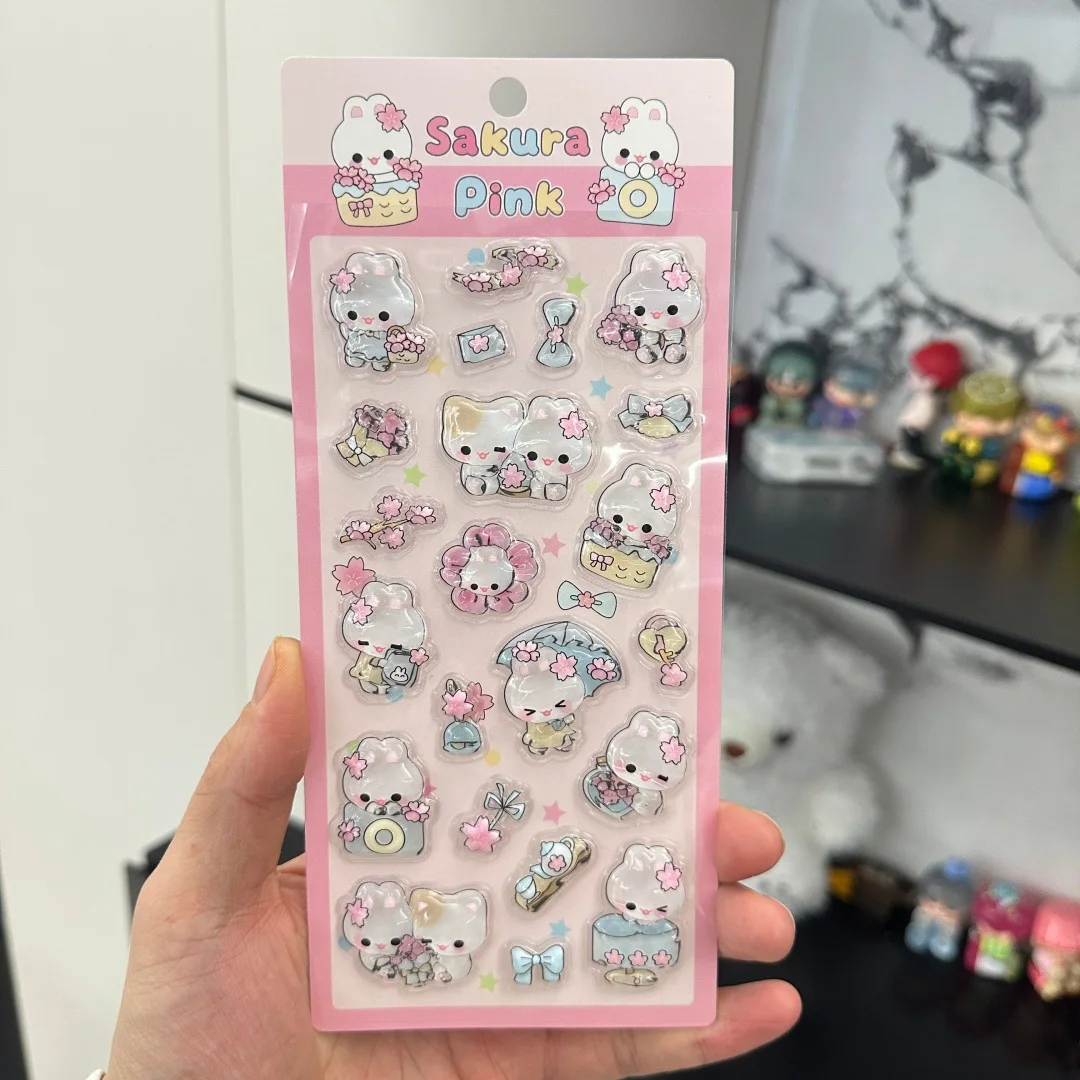 Solid Resin Embossed Stickers, 3D Decorative Stickers, Phone and Water Bottle Stickers, Planner Stickers, Cartoon DIY Phone Case Stickers