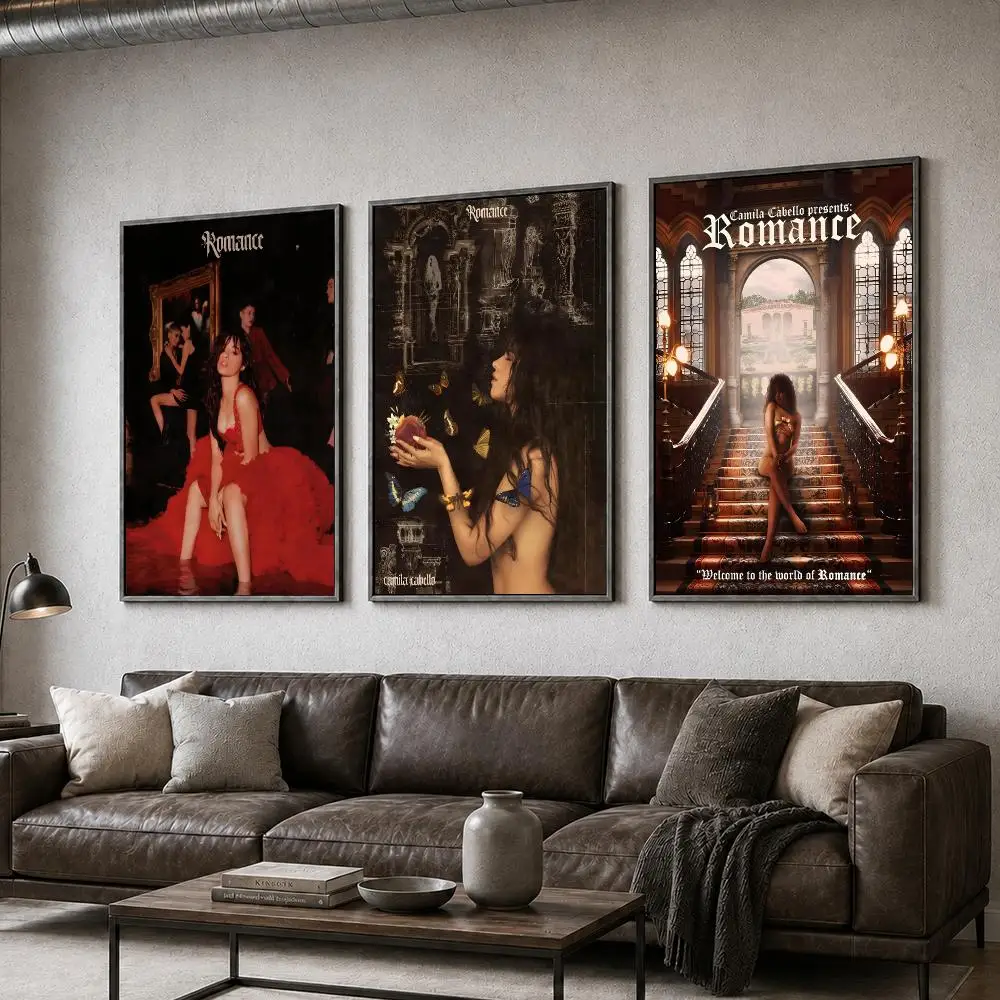 Music Camila Cabello Pop Singer Album Poster  PP Self Adhesive Home Garage Dorm Bar Wall Decor Aesthetic Retro Gift