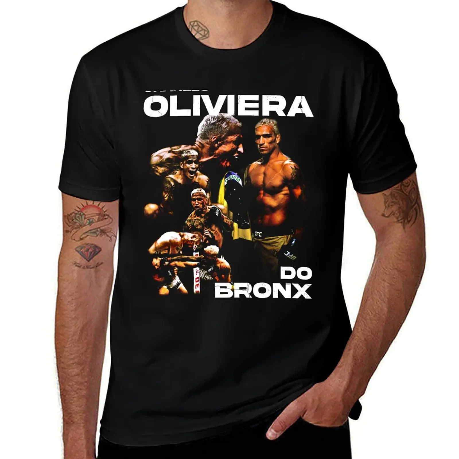 

Charles Do Bronx Oliviera Vintage T-Shirt t shirts for man cotton soft t shirt man casual T-Shirt