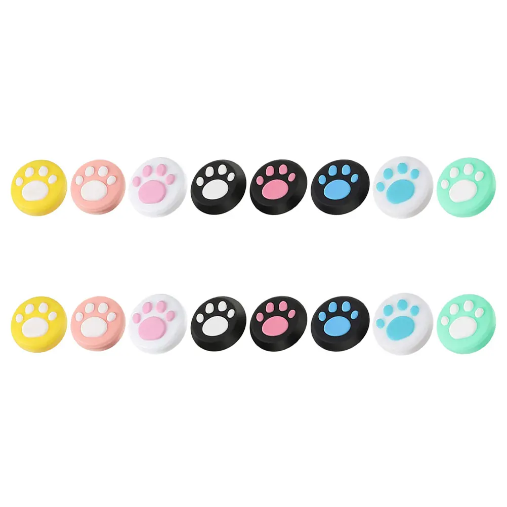 

16 Pcs Joystick Caps Protective Covers for Controller Thumb Grips Cat Paw Silicone Gaming