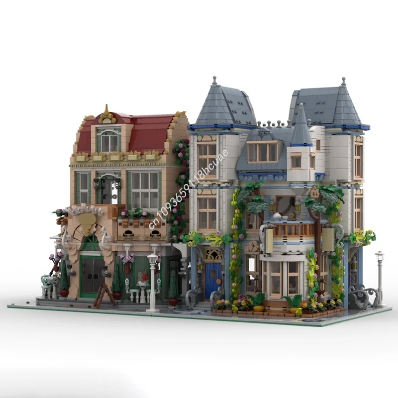 2720 elementów MOC Caf Fleur Zestaw Modyfikacyjny Model Modułowy Klocki Prezent Świąteczny Zabawka Konstrukcyjna Pomysł na Prezent Urodzinowy dla Dzieci