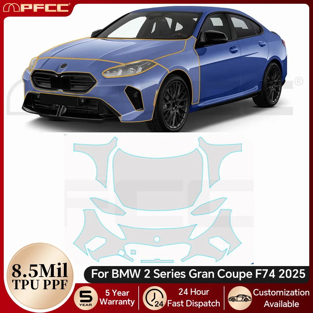 

8.5Mil TPU Paint Protection Film For BMW 2 Series Gran Coupe F74 2025 Car Body Pre-cut PPF Bra Clear Anti-scratch Resistant