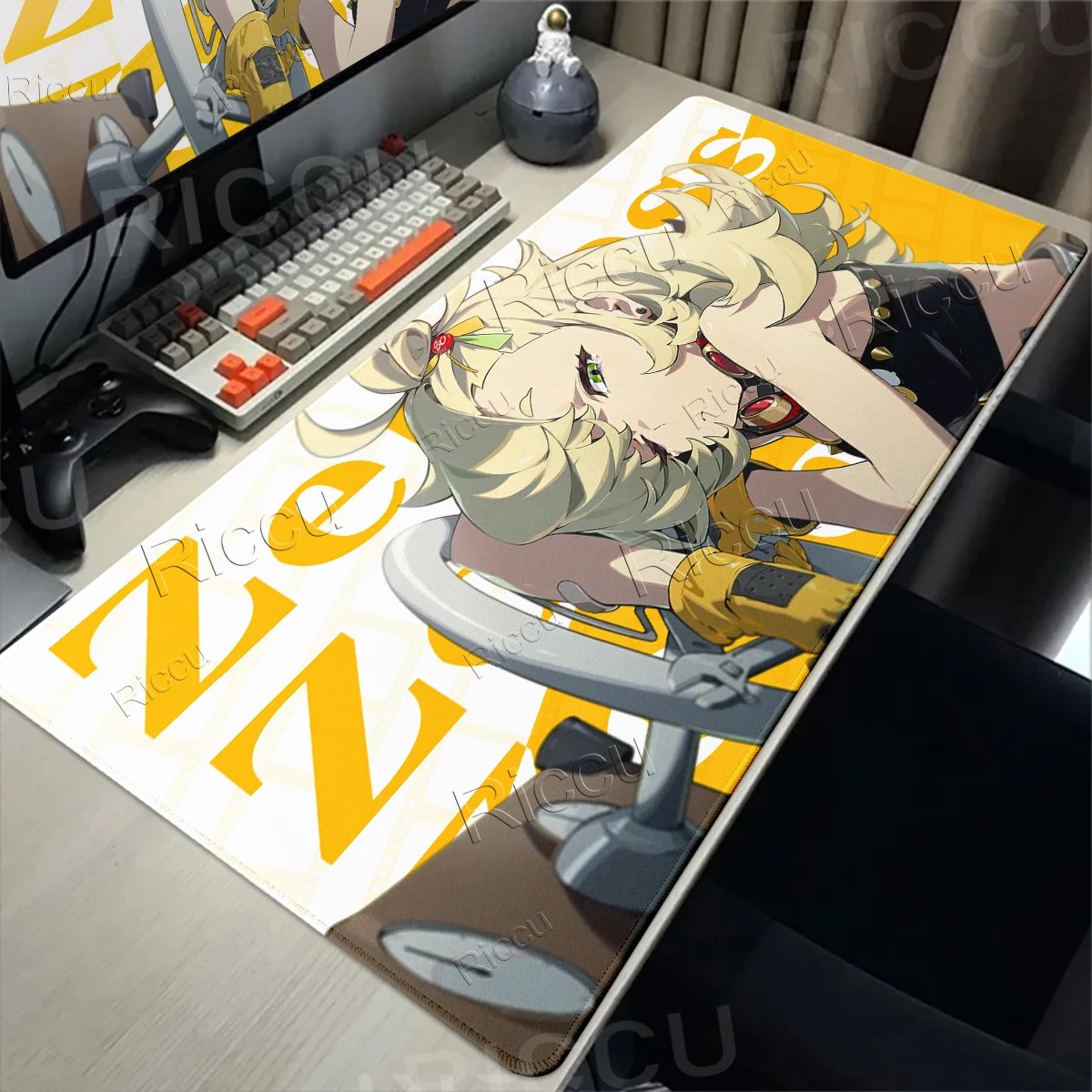 ZZZ Gaming Hoshimi Miyabi Ye Shunguang Mousepad Evelyn Ellen Zenless Zone Zero Pattern Keyboard Office Desk Anime Girls Tablemat