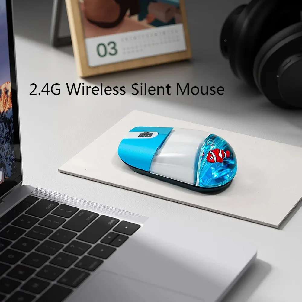 Hot Selling Cute Marine Creatures Creative Mouse 2.4G Wireless Optical Office Mouse Laptop Low Noise Design Comfortable Touch