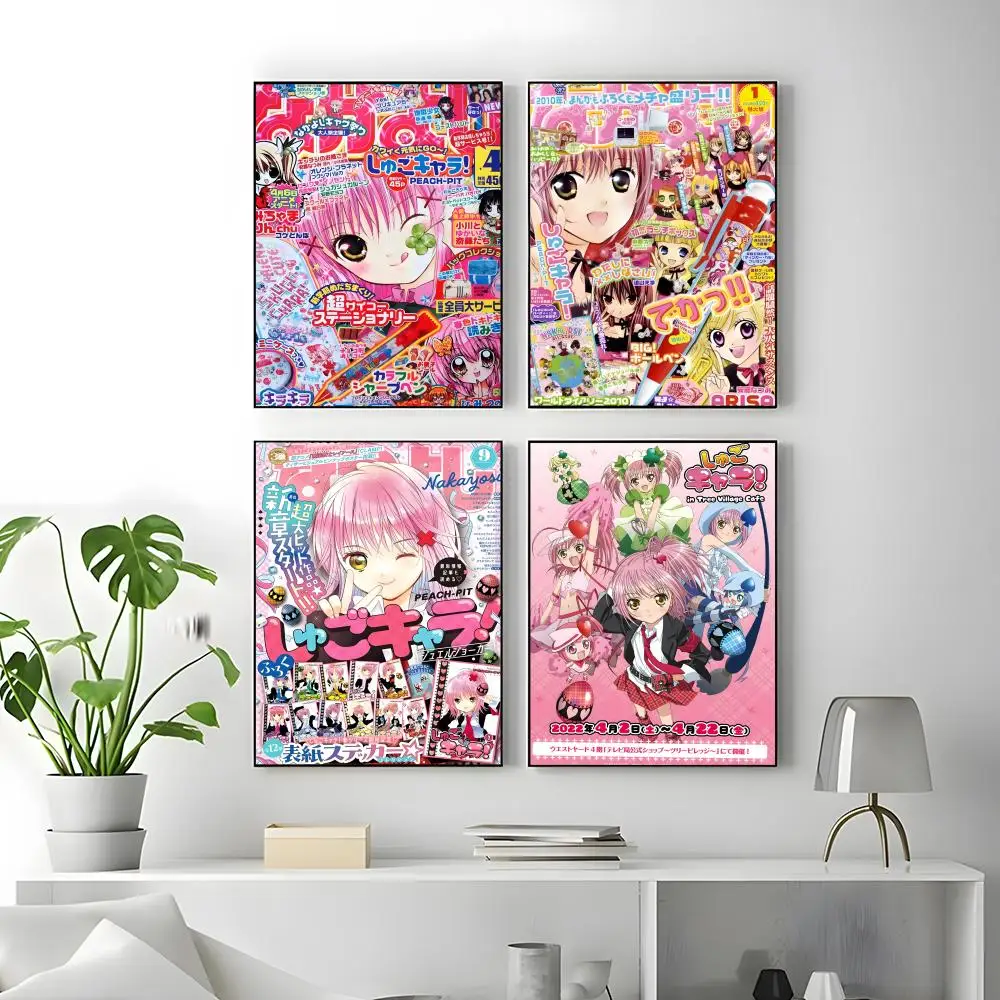 Anime Shugo Chara! Poster Self-adhesive Art Waterproof Paper Sticker Coffee House Bar Room Wall Decor