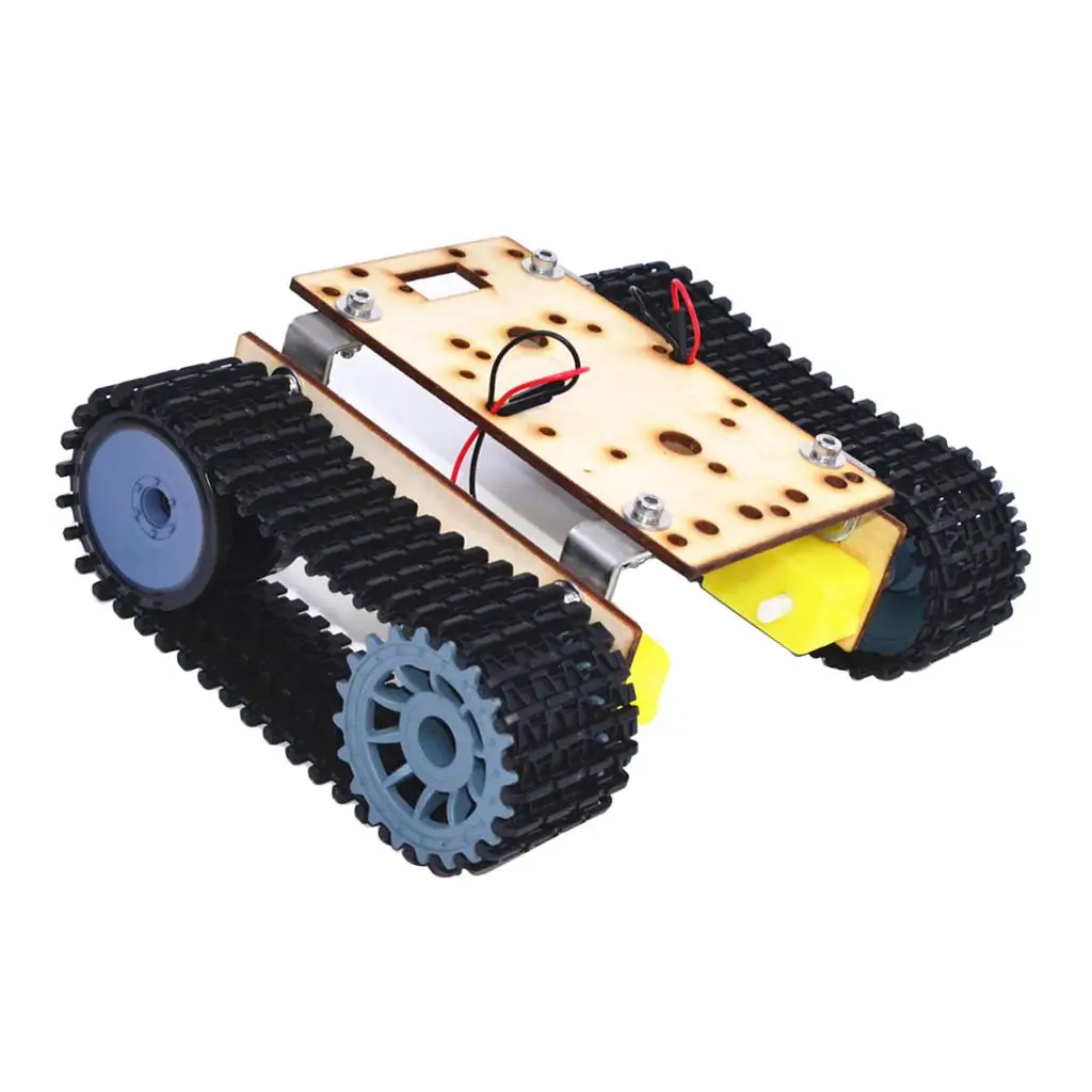 Alloy Tank Car Chassis Track Crawler Kit DIY Robot Science Toy with TT Motor