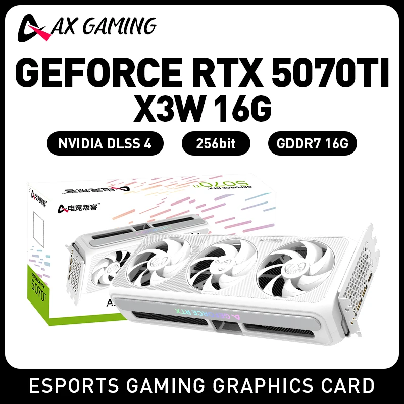 

AX Gaming RTX5070TI OC GDDR7 16GB 256Bit Desktop Esports Game Design Professional Graphics Independent Graphics Card Video Card