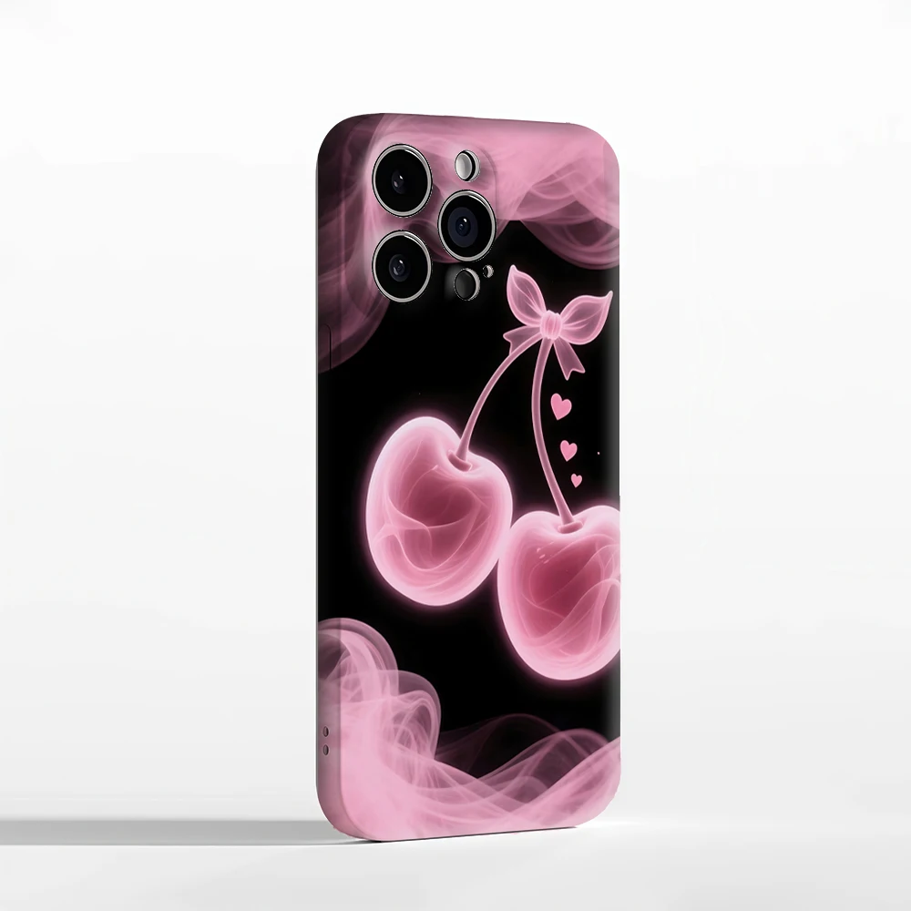 حافظة لهاتف آيفون 17 من Pink Cherry Dream لهاتف آيفون 17 16 15 14 13 12 11 Pro Max Plus غطاء خلفي مزدوج الطبقة #3
