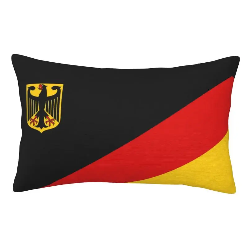 Custom Germans Flag Coat of Arms of Germany Velvet Luxury Throw Pillow Cases Rectangle