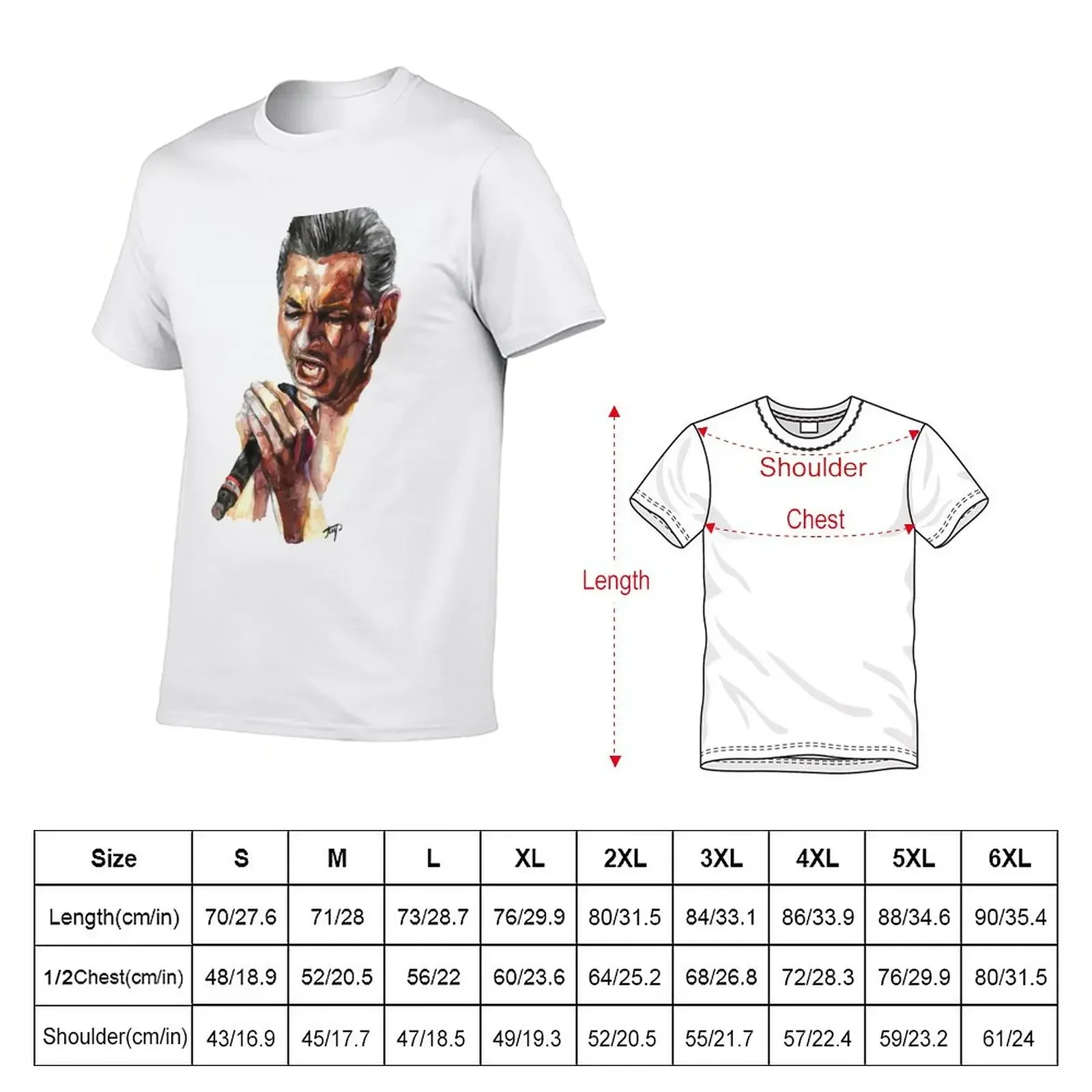 Dave Gahan Watercolor T-Shirt cute clothes new edition heavy weight t shirts for men