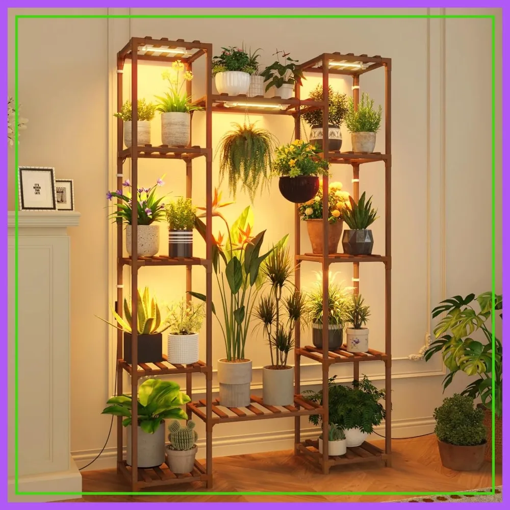 

62.2'' 12-Tier Plant Stand with Grow Lights for Indoor Plants, Tall Shelf for Living Room Garden