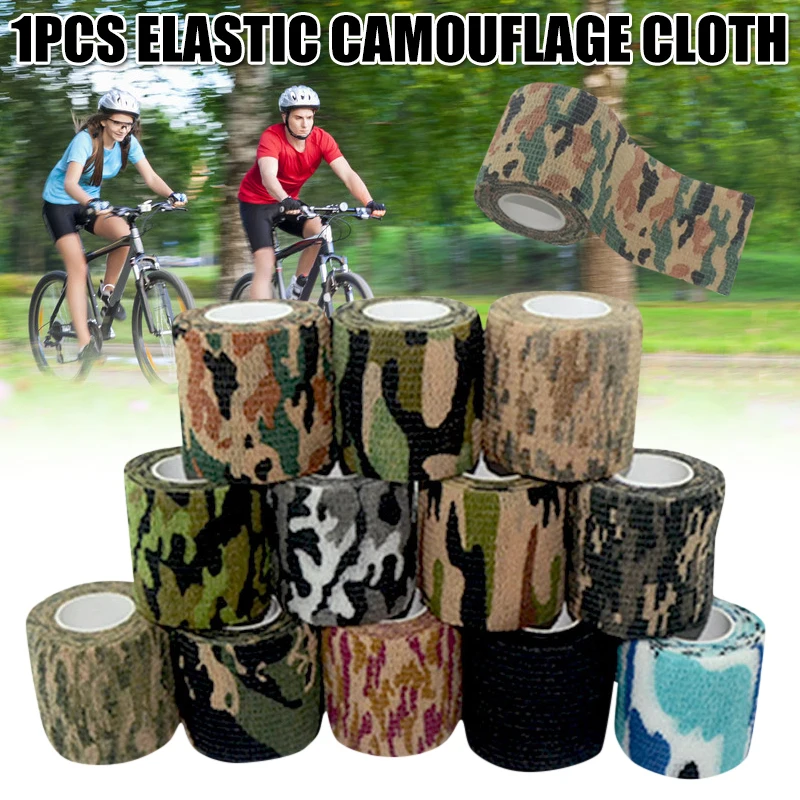 

Bicycle Camouflage Sticker Bike Frame Front Elastic Wrap Tape Outdoor Hunting Adhesive Tape Waterproof Wrap Bicycle Accessories